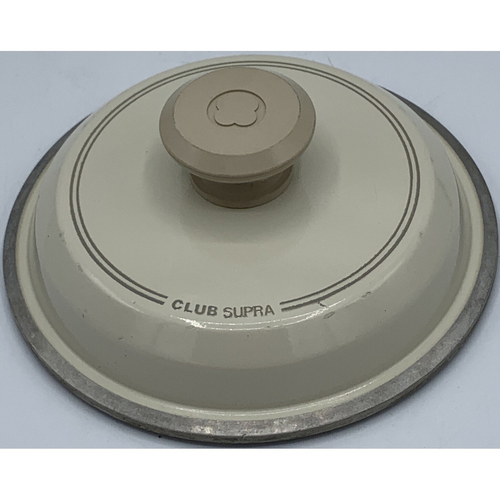 Club Supra Vintage Cream 6"‎ Inside Diameter Lid With Logo